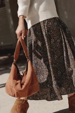 Le Temps des Cerises Sac Astier En Cuir Suede-Femme Sacs & Portefeuilles