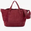 Le Temps des Cerises Sac Astier En Cuir Suede Bordeaux-Femme Sacs & Portefeuilles