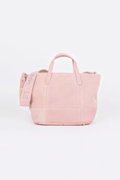 Le Temps des Cerises Sac Astier En Cuir Suede Rose Poudre-Femme Sacs & Portefeuilles
