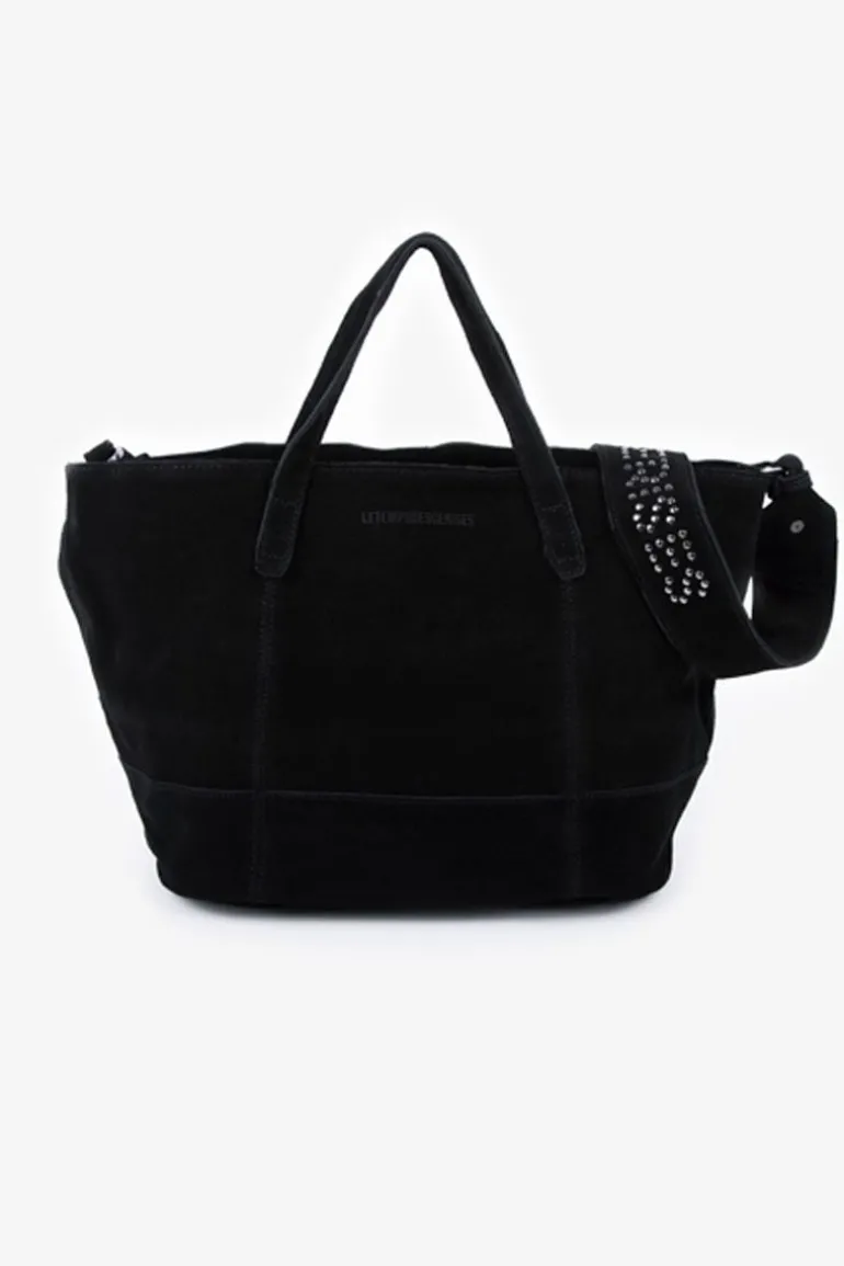 Le Temps des Cerises Sac Astier En Cuir Suede Noir-Femme Sacs & Portefeuilles