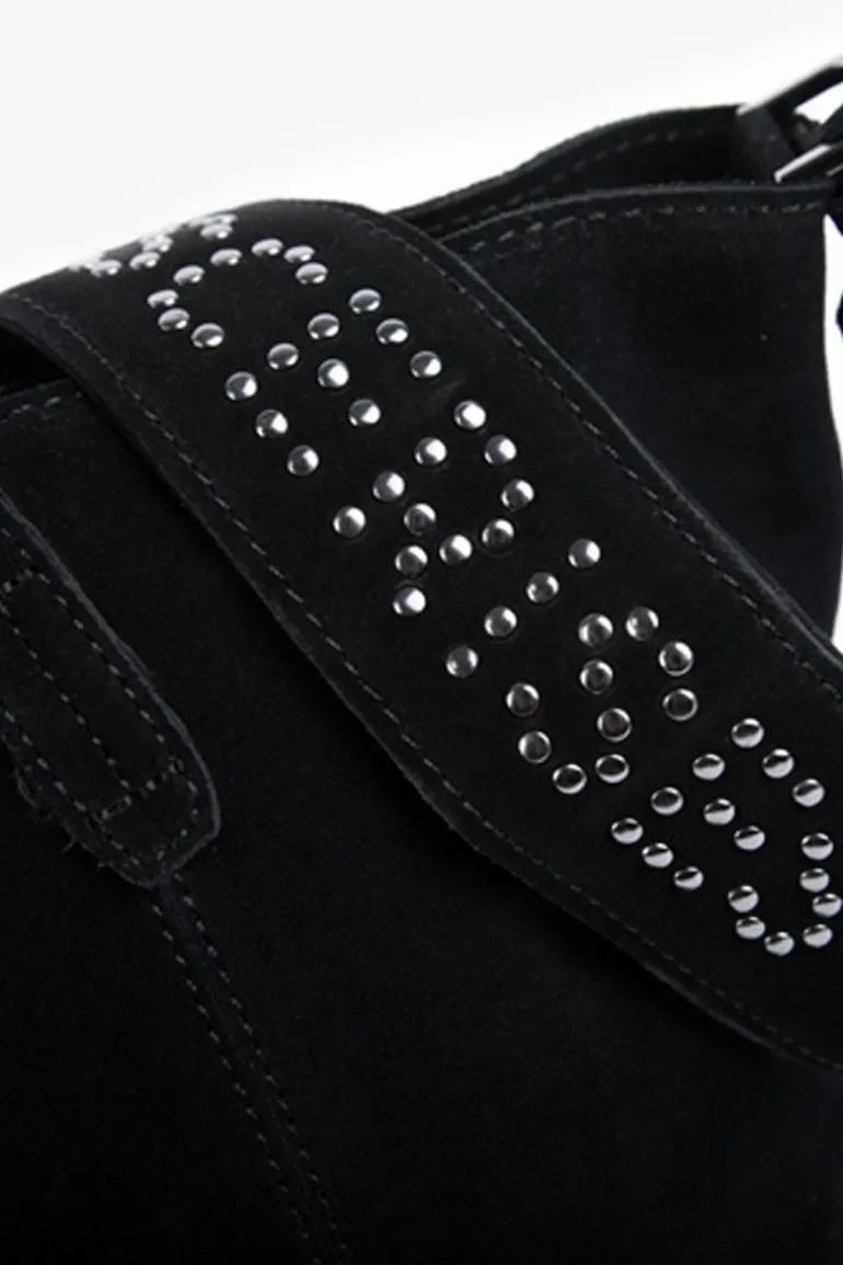 Le Temps des Cerises Sac Astier En Cuir Suede Noir-Femme Sacs & Portefeuilles