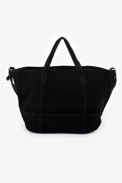 Le Temps des Cerises Sac Astier En Cuir Suede Noir-Femme Sacs & Portefeuilles