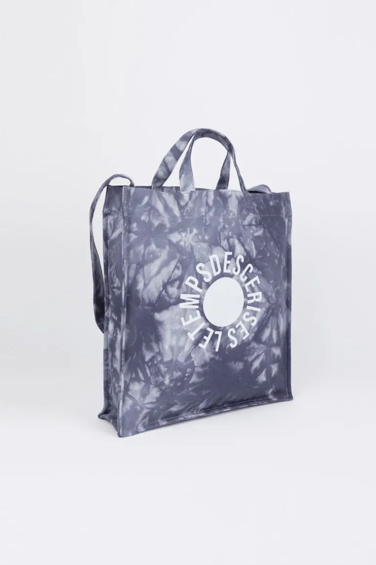 Le Temps des Cerises Sac De Shopping Lina Tie And Dye Bleu Gris-Femme Sacs & Portefeuilles