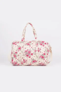 Le Temps des Cerises Sac Week-End Lisia A Motif Fleuri Rose-Femme Sacs & Portefeuilles