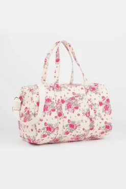 Le Temps des Cerises Sac Week-End Lisia A Motif Fleuri Rose-Femme Sacs & Portefeuilles
