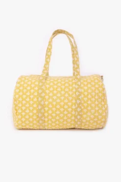 Le Temps des Cerises Sac Week-End Lisia Jaune A Motif Fleuri-Femme Sacs & Portefeuilles