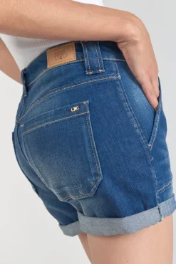 Le Temps des Cerises Short Bloom En Jeans Bleu Fonce-Femme Jupes & Shorts