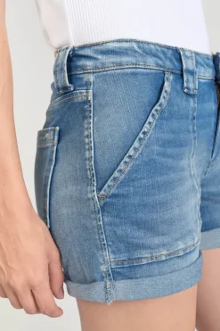 Le Temps des Cerises Short Bloom En Jeans Bleu-Femme Jupes & Shorts