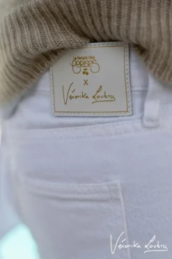 Le Temps des Cerises Short Court Veronika En Jeans Blanc By Veronika Loubry-Femme Jupes & Shorts