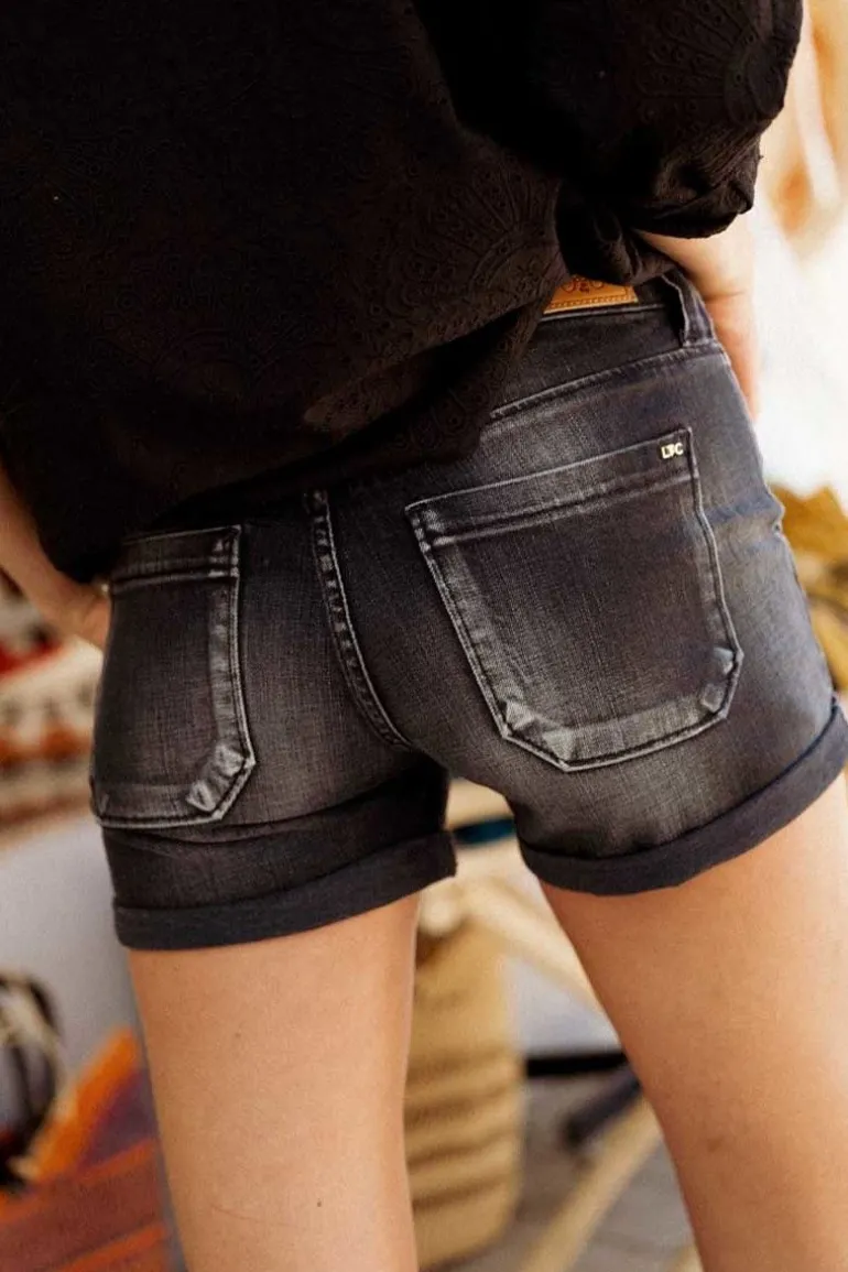 Le Temps des Cerises Short En Jeans Bloom Noir-Femme Jupes & Shorts