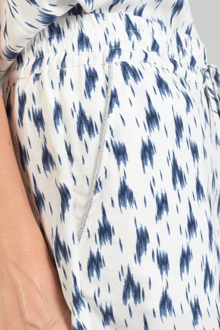 Le Temps des Cerises Short Nuria Tie And Dye Bleu-Femme Shorts & Jupes