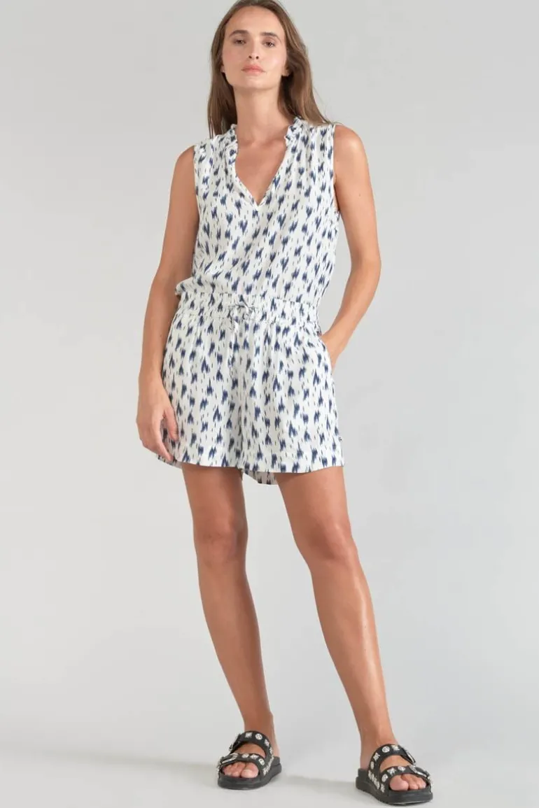 Le Temps des Cerises Short Nuria Tie And Dye Bleu-Femme Shorts & Jupes