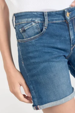 Le Temps des Cerises Short Paola En Jeans Bleu-Femme Jupes & Shorts