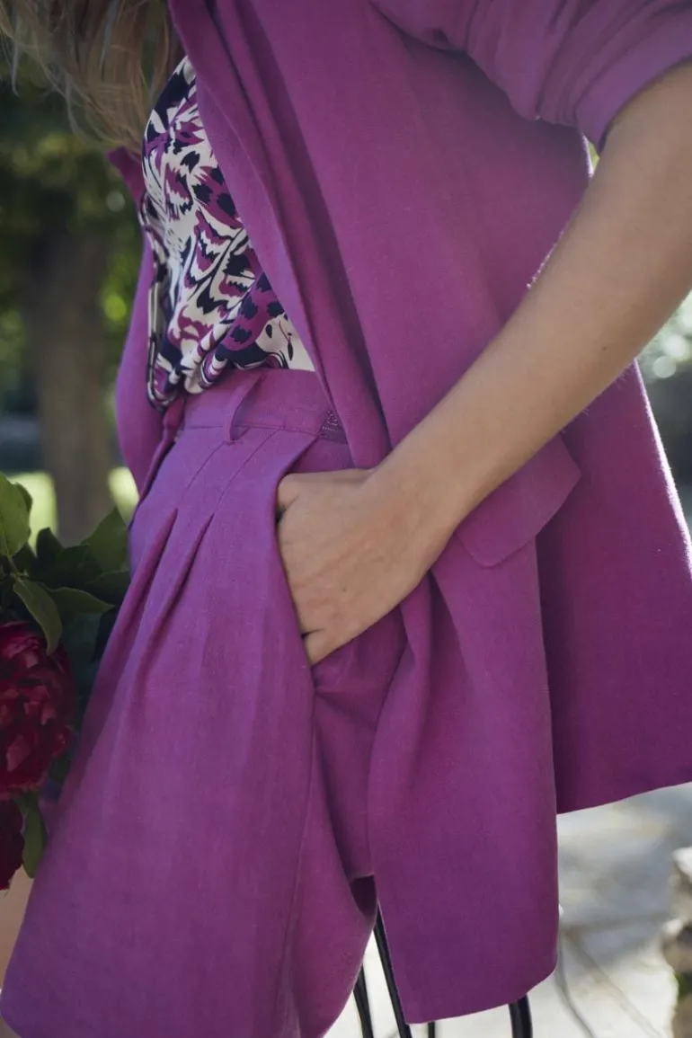 Le Temps des Cerises Short Polla Violine-Femme Shorts & Jupes