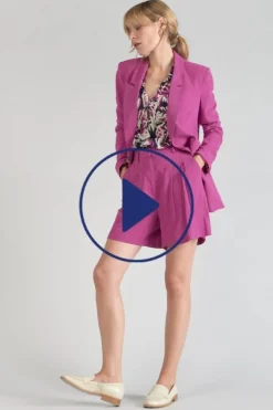 Le Temps des Cerises Short Polla Violine-Femme Shorts & Jupes