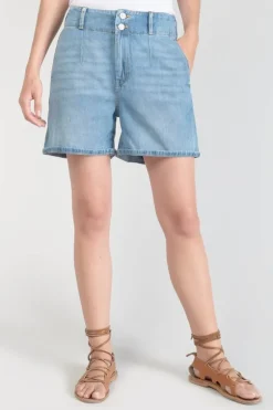 Le Temps des Cerises Short Sydney En Jeans Bleu Clair-Femme Jupes & Shorts
