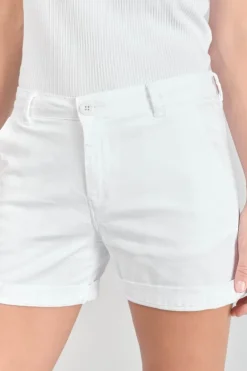 Le Temps des Cerises Short Veli2 Blanc-Femme Shorts & Jupes