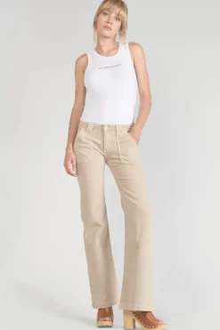 Le Temps des Cerises Sormiou Flare Jeans Beige Sable-Femme Coupe Flare / Bootcut