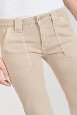 Le Temps des Cerises Sormiou Flare Jeans Beige Sable-Femme Coupe Flare / Bootcut