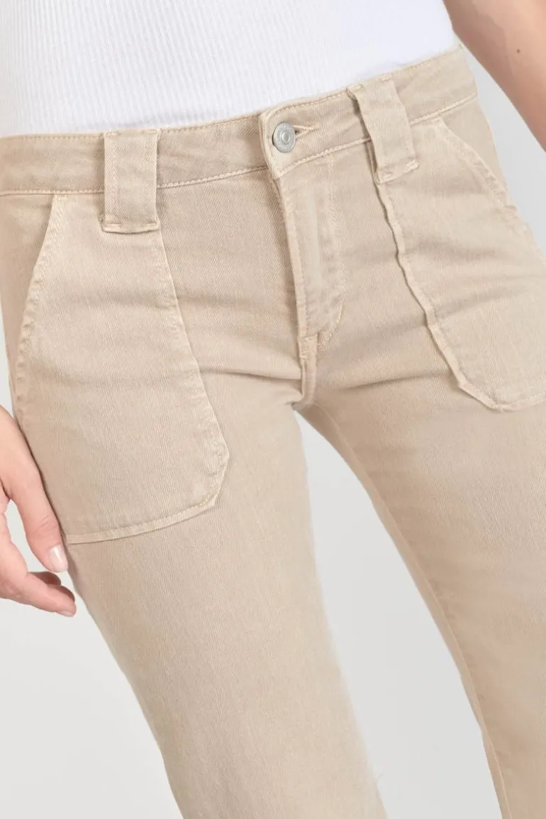 Le Temps des Cerises Sormiou Flare Jeans Beige Sable-Femme Coupe Flare / Bootcut