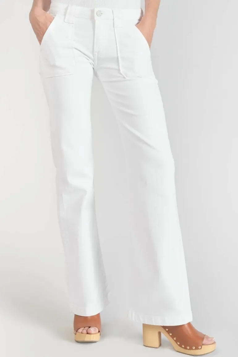 Le Temps des Cerises Sormiou Flare Jeans Blanc-Femme Coupe Flare / Bootcut