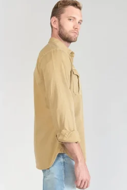 Le Temps des Cerises Surchemise Carel Beige Sable-Homme Chemises