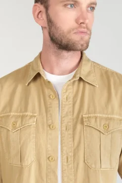 Le Temps des Cerises Surchemise Carel Beige Sable-Homme Chemises