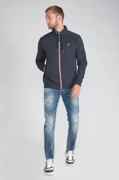 Le Temps des Cerises Sweat Goal Bleu Nuit-Homme Pulls & Cardigans