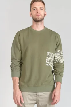 Le Temps des Cerises Sweat Riol Kaki-Homme Sweats