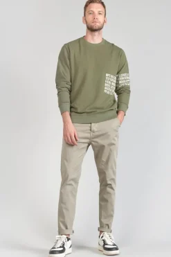 Le Temps des Cerises Sweat Riol Kaki-Homme Sweats