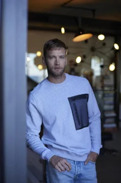 Le Temps des Cerises Sweat Stipa Gris Chine-Homme Sweats