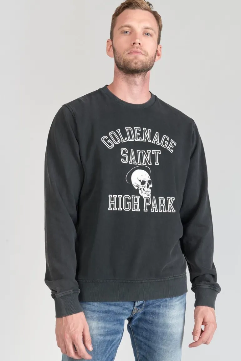 Le Temps des Cerises Sweat Tubur Noir Delave-Homme Sweats