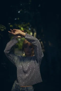 Le Temps des Cerises Top Able Argente-Femme Tops