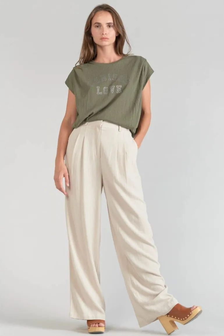 Le Temps des Cerises Top Coxy Kaki-Femme T-Shirts & Débardeurs