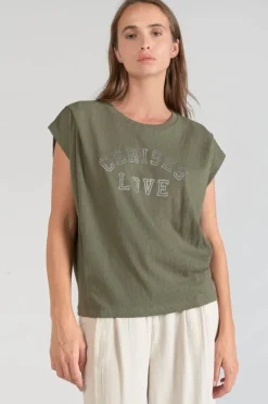 Le Temps des Cerises Top Coxy Kaki-Femme T-Shirts & Débardeurs