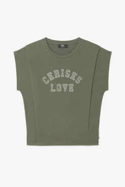 Le Temps des Cerises Top Coxy Kaki-Femme T-Shirts & Débardeurs