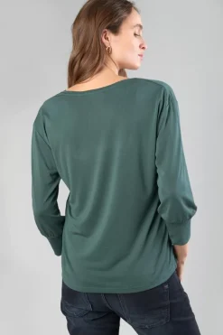 Le Temps des Cerises Top Jessie Vert Bouteille-Femme T-Shirts & Débardeurs