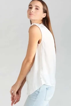 Le Temps des Cerises Top Missou En Jacquard Creme-Femme Tops