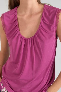 Le Temps des Cerises Top Nani Violine-Femme T-Shirts & Débardeurs