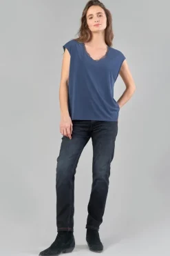 Le Temps des Cerises Top Nate Bleu Nuit-Femme T-Shirts & Débardeurs