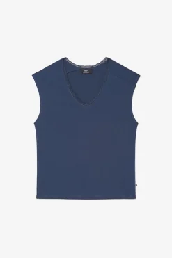 Le Temps des Cerises Top Nate Bleu Nuit-Femme T-Shirts & Débardeurs