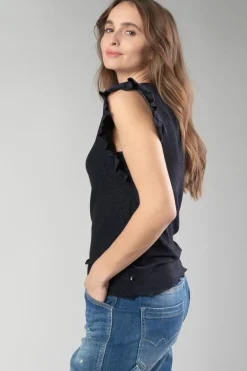 Le Temps des Cerises Top Nea Bleu Nuit Irise-Femme Tops