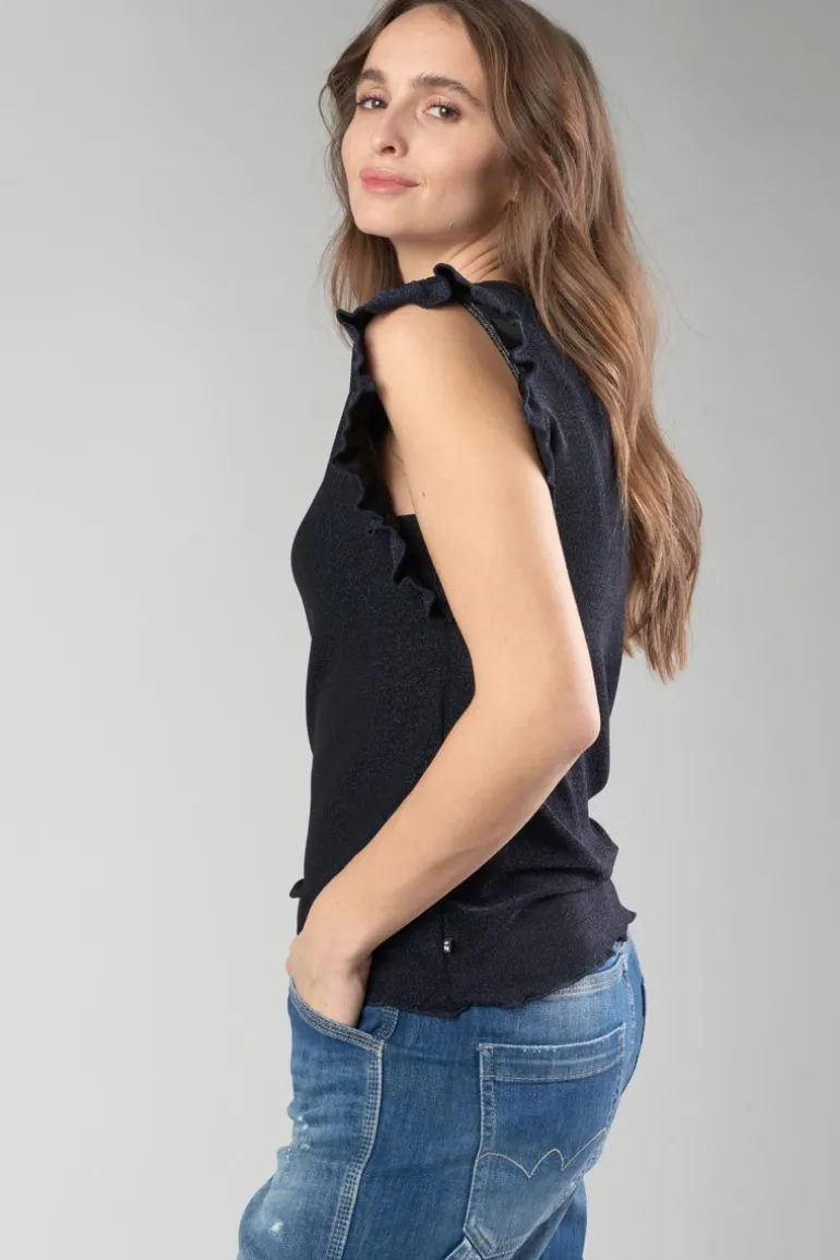 Le Temps des Cerises Top Nea Bleu Nuit Irise-Femme Tops