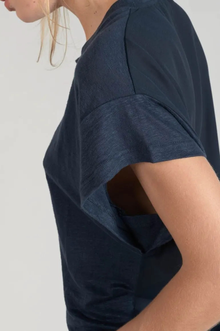 Le Temps des Cerises Top Overs Bleu Marine-Femme T-Shirts & Débardeurs