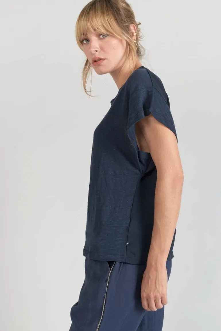 Le Temps des Cerises Top Overs Bleu Marine-Femme T-Shirts & Débardeurs