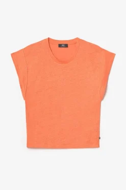 Le Temps des Cerises Top Overs Orange Corail-Femme T-Shirts & Débardeurs