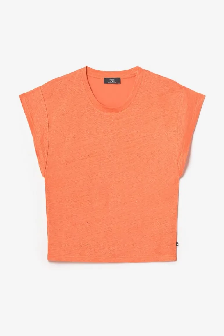 Le Temps des Cerises Top Overs Orange Corail-Femme T-Shirts & Débardeurs