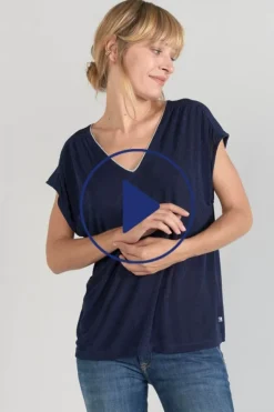 Le Temps des Cerises Top Sidy Bleu Marine-Femme T-Shirts & Débardeurs