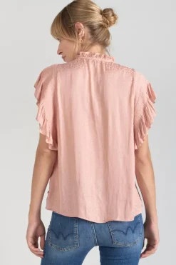 Le Temps des Cerises Top Theron Rose Saumon-Femme Tops