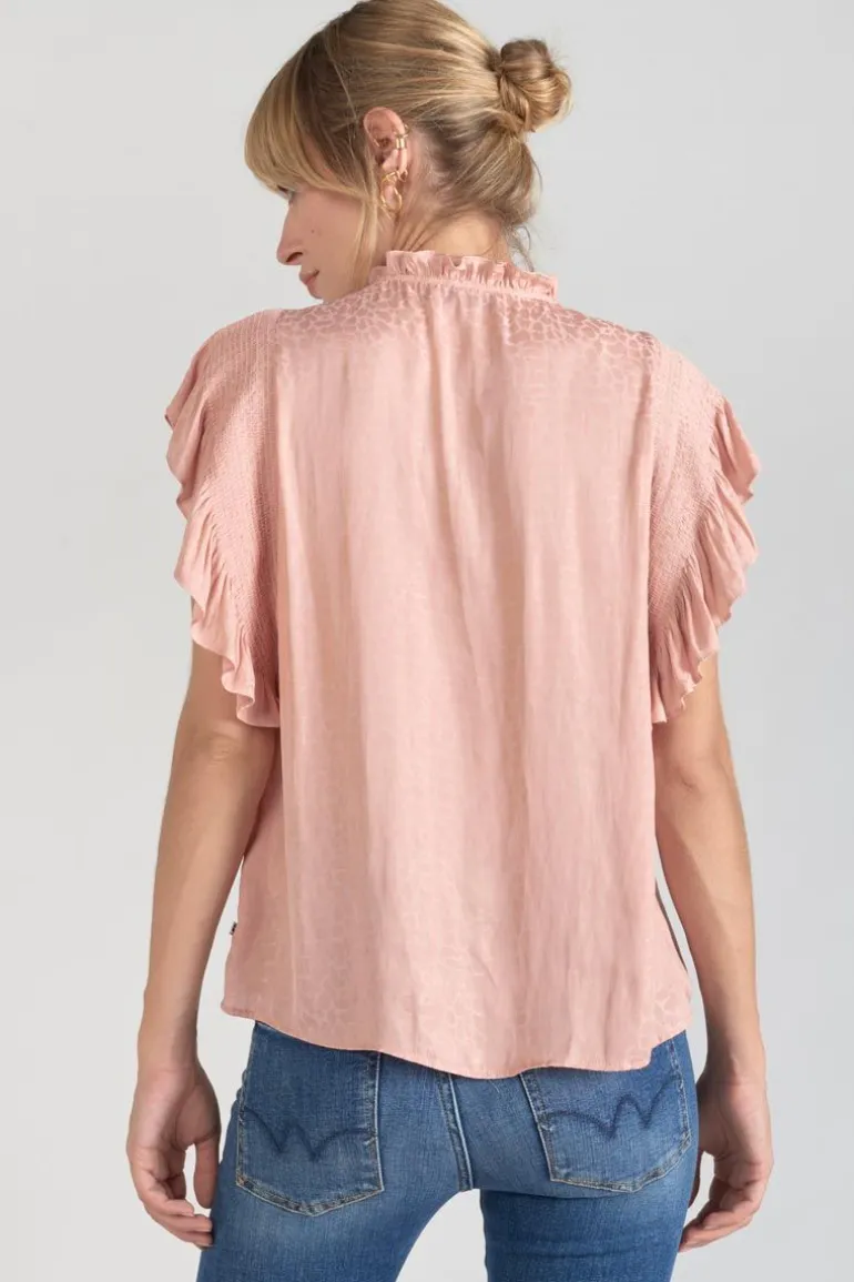 Le Temps des Cerises Top Theron Rose Saumon-Femme Tops